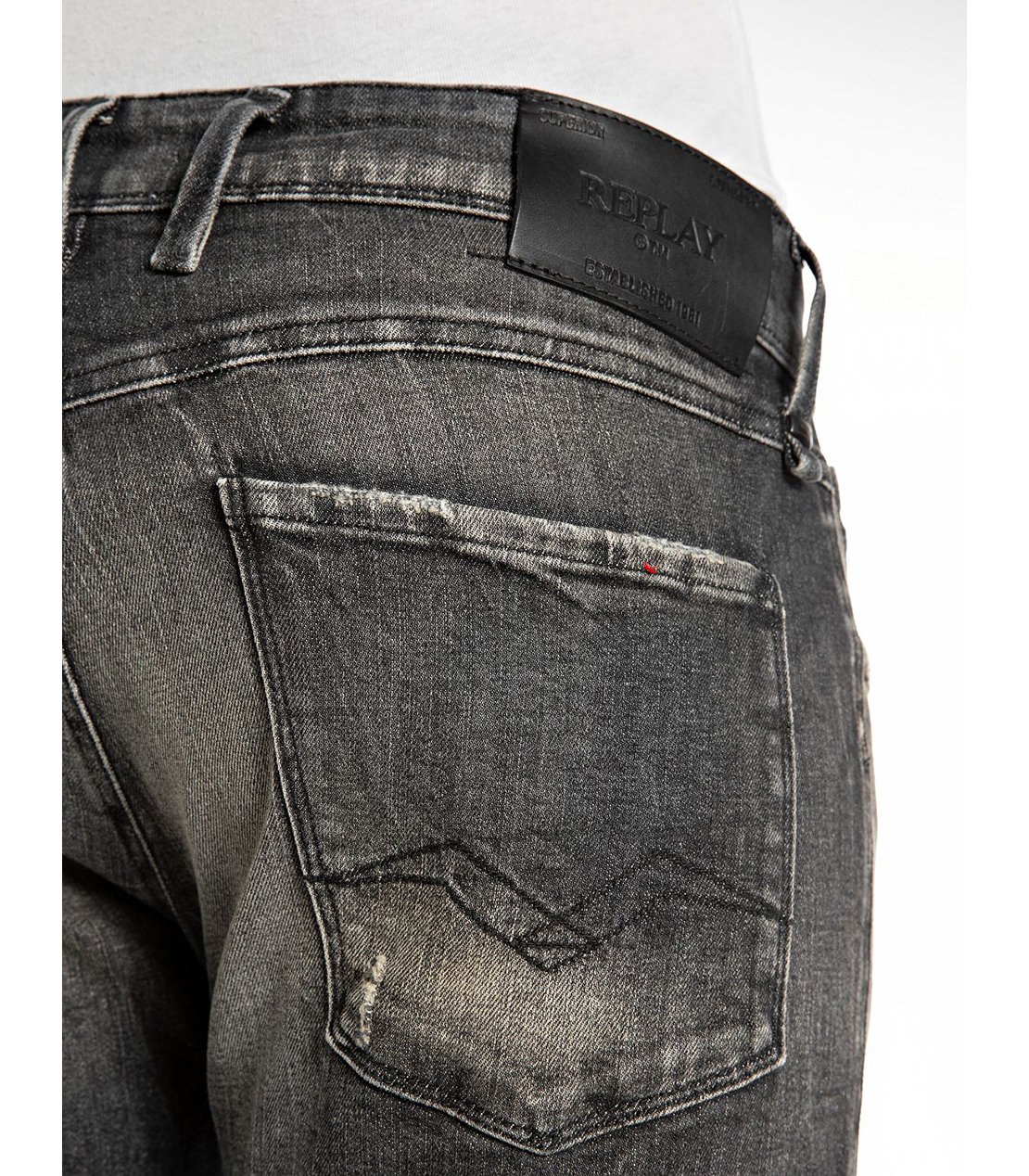 Aged Eco 5 year スーパースリムBRONNY パワーストレッチブラックデニム 詳細画像 ダークグレー 8